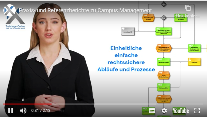 Praxis- und Referenzberichte zu Campus-Management mit TraiNex (Video/Youtube)